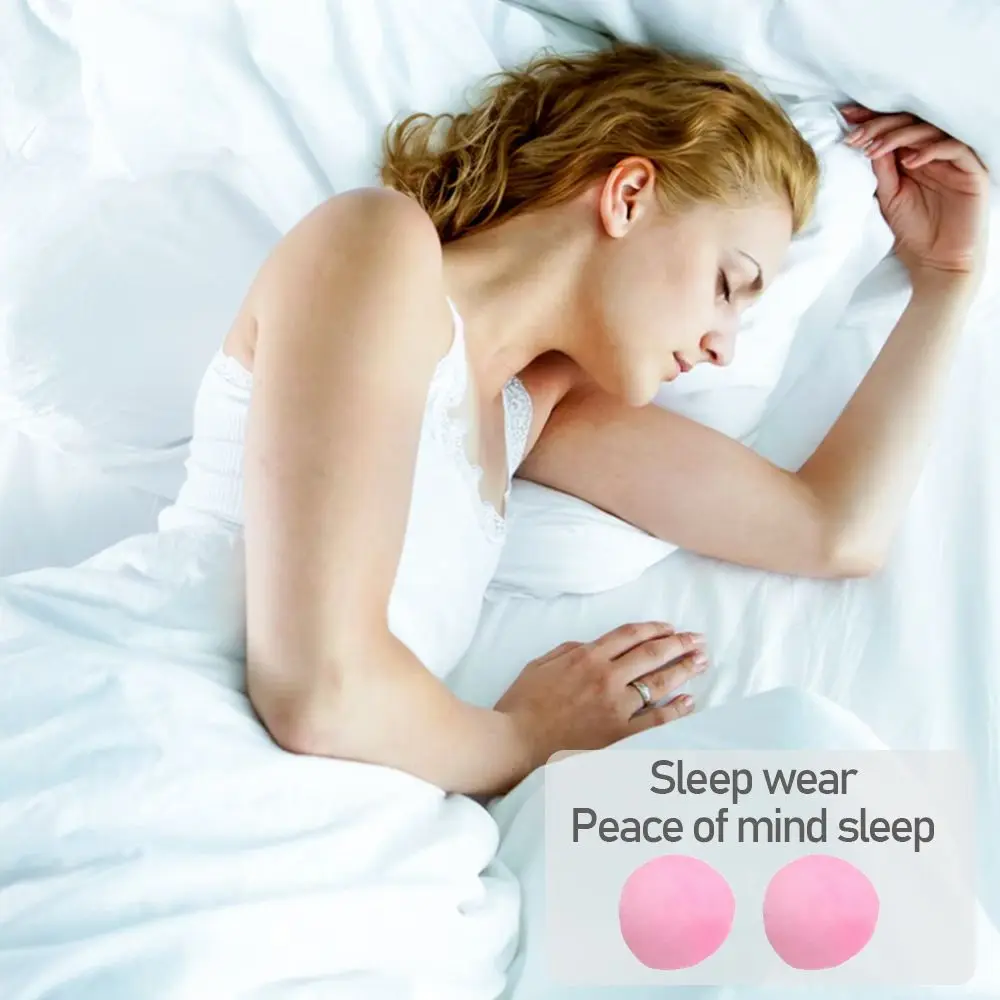 

Portable Soundproof Sound Insulation Sleeping Snoring Noise Reduction Swimming Ear Plugs Wax Cotton Earplugs