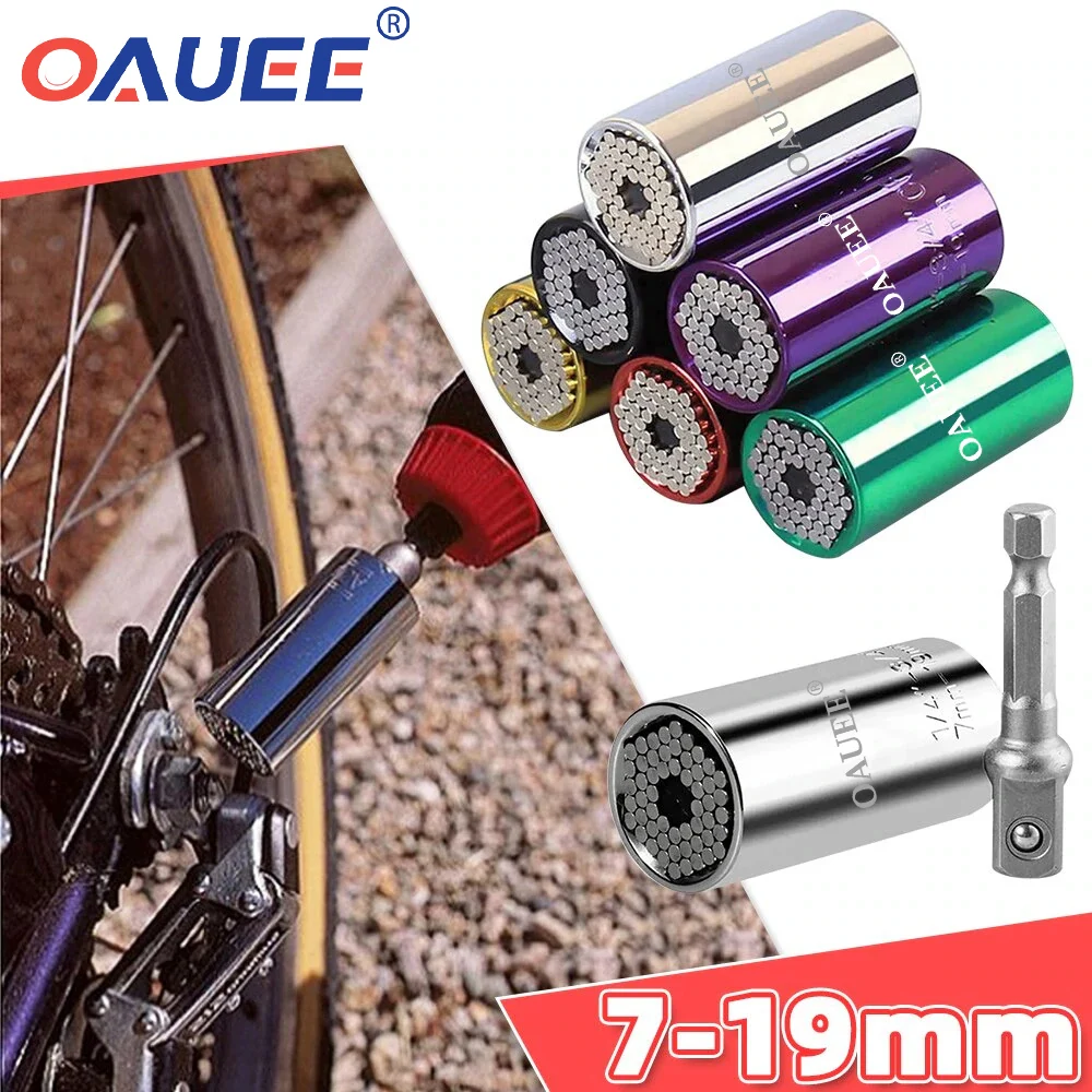 OAUEE 7-19mm Universal Torque Wrench Head Set Socket Sleeve Hand Tool for Power Drill Ratchet Bushing Spanner Key Kit
OAUEE 7-19mm Universal Torque Wrench Head Set Socket Sleeve Hand Tool for Power Drill Ratchet Bushing Spanner Key Kit