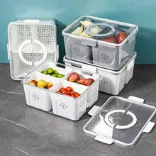 Fridge Organizers Space-saving Multi-purpose Pantry Storage Bins Refrigerator Storage Box With Removable Compartment For Fruits
Fridge Organizers Space-saving Multi-purpose Pantry Storage Bins Refrigerator Storage Box With Removable Compartment For Fruits