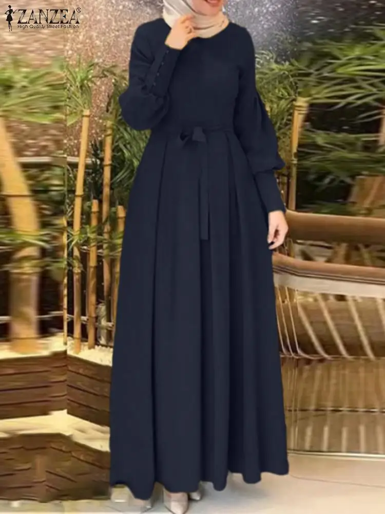 ZANZEA Muslim Long Sleeve Solid Dress Women Autumn Elegant Sundress Party Maxi Vestidos Dubai Turkey Casual Abaya Robe Femme
ZANZEA Muslim Long Sleeve Solid Dress Women Autumn Elegant Sundress Party Maxi Vestidos Dubai Turkey Casual Abaya Robe Femme