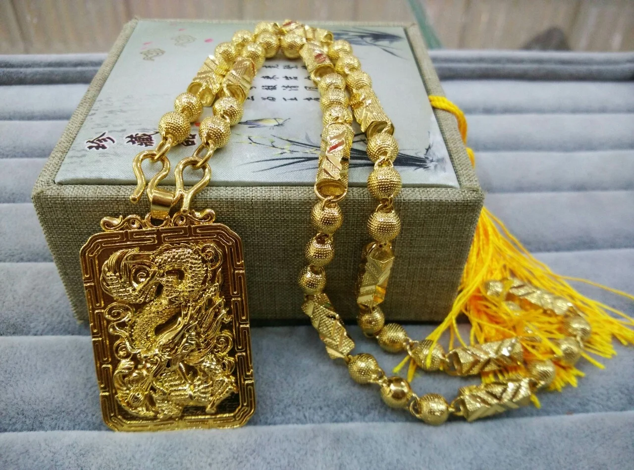 Euro Plated 100% Real Gold 24k 999 jewelry men's solid hexagonal chain with dragon pendant 999 headwear color protection Jewelry 5 Mallzona S9a30c6b81dfe47b3b6ea4cf40c38d578R Euro Plated 100% Real Gold 24k 999 jewelry men's solid hexagonal chain with dragon pendant 999 headwear color protection Jewelry Mallzona