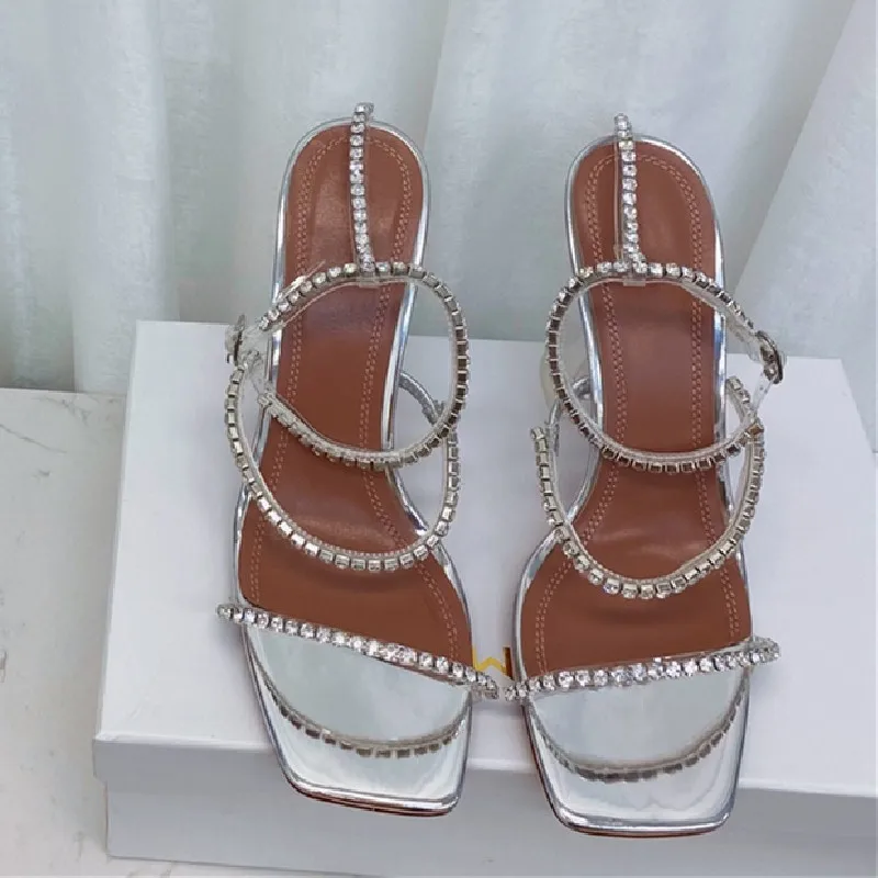 Crystal-Spike Strap Women Heels Square Toes Ankle Buckle Shoes Clear Heel Patchwork Zapatillas Mujer Leisure Dress Sandals
Crystal-Spike Strap Women Heels Square Toes Ankle Buckle Shoes Clear Heel Patchwork Zapatillas Mujer Leisure Dress Sandals
