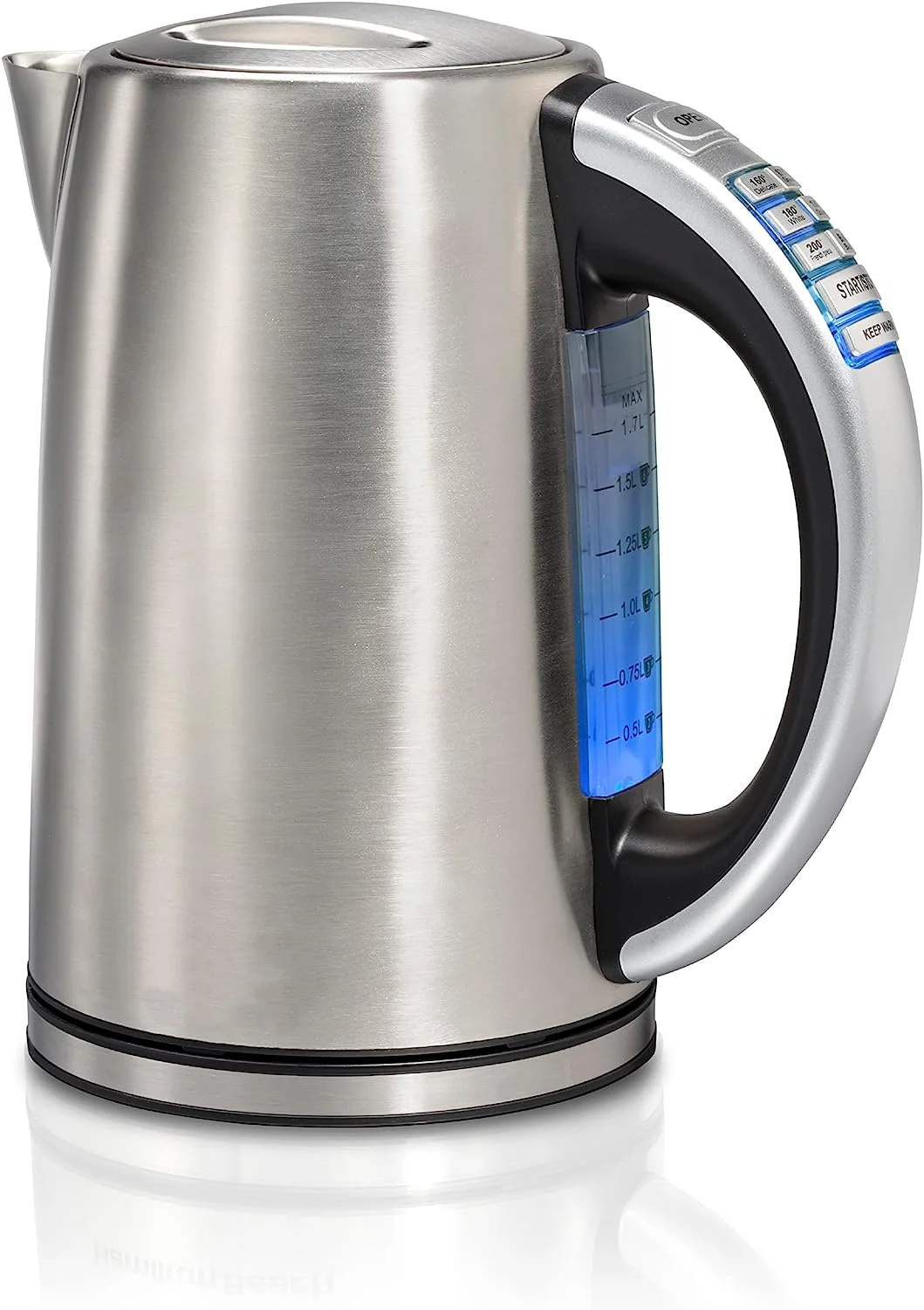 

Temperature Control Tea Kettle, Water Boiler & Heater, 1.7 Liter, Fast 1500 Watts, BPA Free, Cordless, Auto-Shutoff and Boi