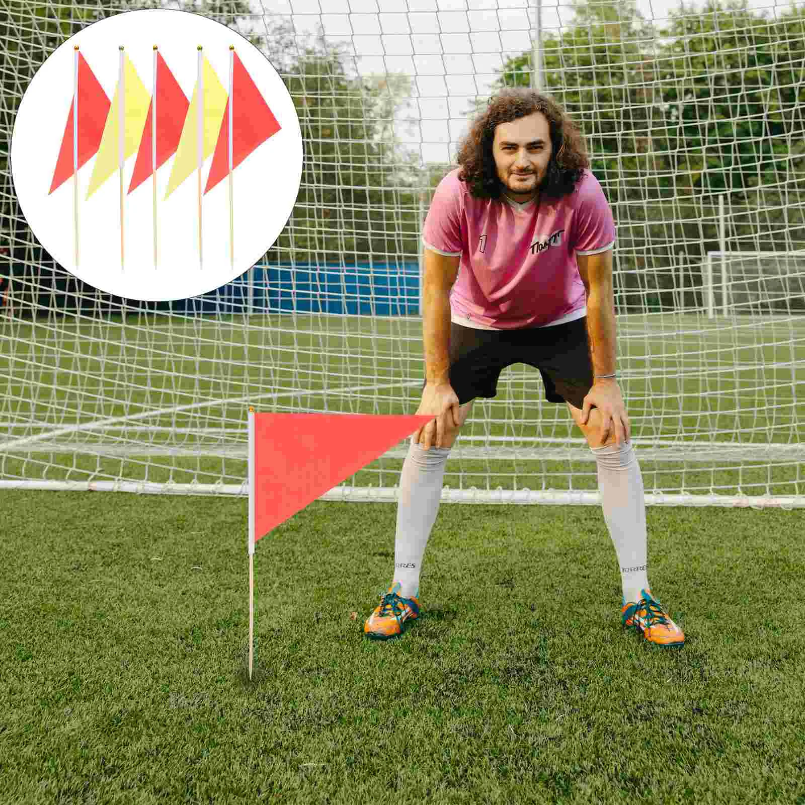 10 Pcs Triangle Bunting Red Flags Marker for Lawn Bikes Banner Marking Stake Bamboo
10 Pcs Triangle Bunting Red Flags Marker for Lawn Bikes Banner Marking Stake Bamboo