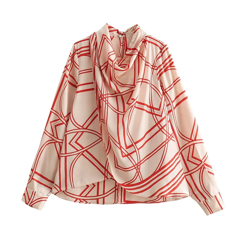 Woman 2023 Autumn New Fashion Geometric Print Blouse Vintage Long Sleeve Asymmetrical Female Shirts Blusas Chic Top
Woman 2023 Autumn New Fashion Geometric Print Blouse Vintage Long Sleeve Asymmetrical Female Shirts Blusas Chic Top