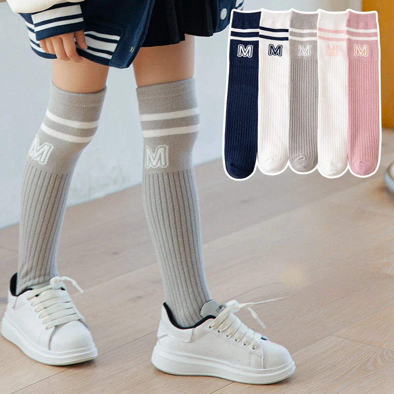 

Autumn children's stockings Korean version of preppy girls' calf socks Thin students baby over knee high socks students