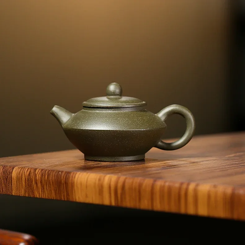 

70ml Chinese Yixing Purple Clay Teapots Filter Famous Artists Handmade Tea Pot Raw Ore Green Mud Kettle Zisha Kung Fu Tea Set