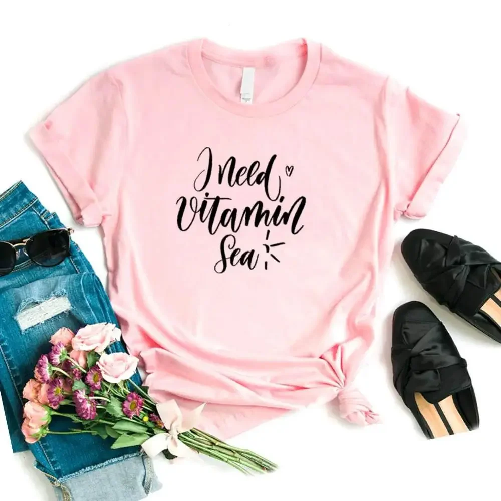 I Need Vitamin Sea Print Women tshirt Cotton Hipster Funny t-shirt Gift Lady Yong Girl Top Tee 6 Color y2k clothes 2024
I Need Vitamin Sea Print Women tshirt Cotton Hipster Funny t-shirt Gift Lady Yong Girl Top Tee 6 Color y2k clothes 2024