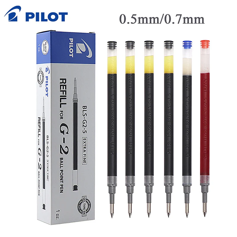 

12 Pcs PILOT Refill BLS-G2 for G2/G6 Gel Pen 0.5/0.7mm Juice Pen LJU-10EF Replacement Refill B2P Water Pen Stationery Wholesale