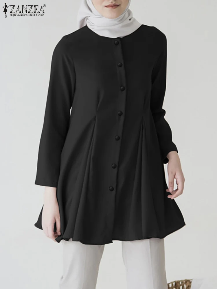 Muslim Hijab Blouse Women Autumn Tops Vintage Pleated Abaya ZANZEA Islamic Clothing Elegant Long Sleeve Buttons Shirt Kaftan
Muslim Hijab Blouse Women Autumn Tops Vintage Pleated Abaya ZANZEA Islamic Clothing Elegant Long Sleeve Buttons Shirt Kaftan
