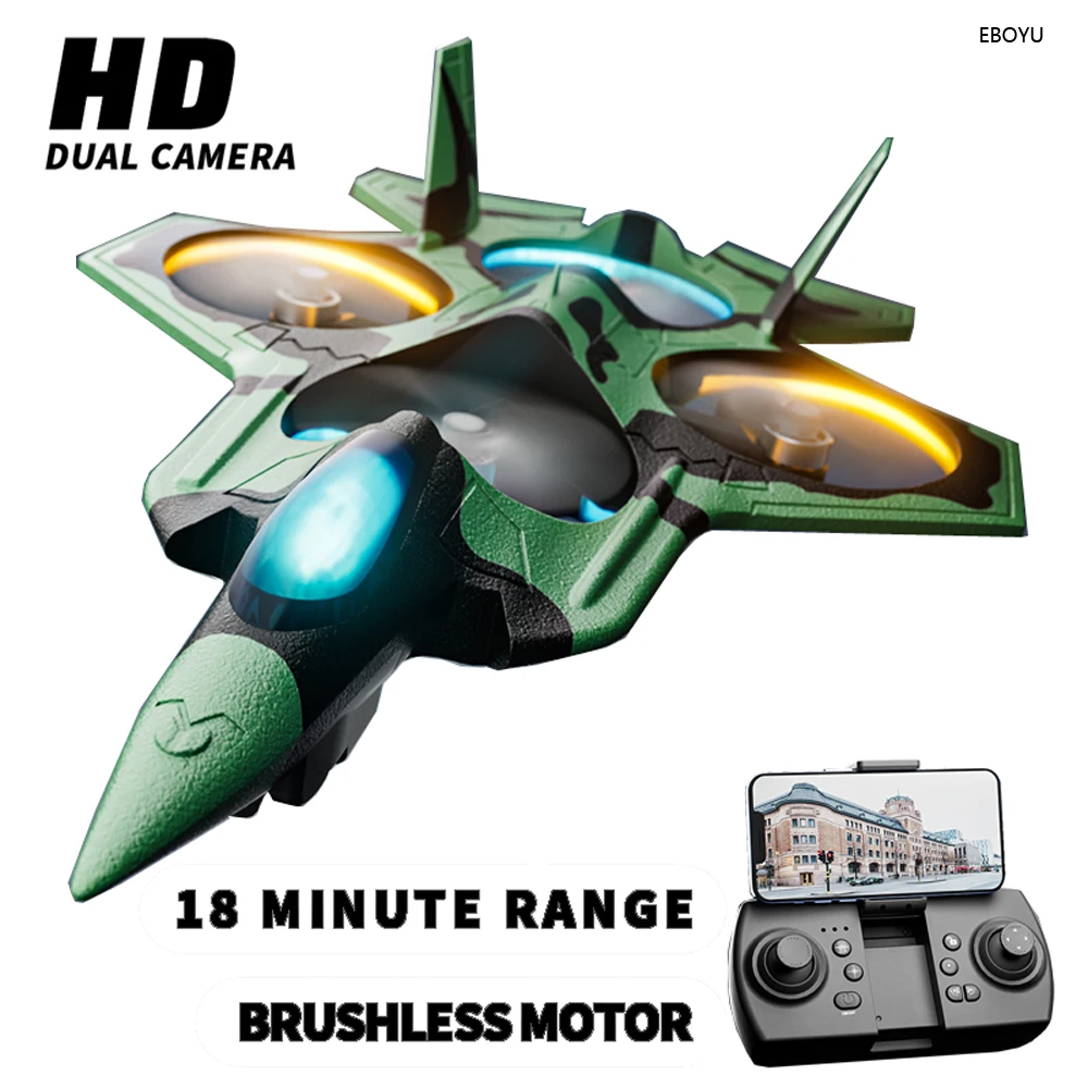 

JJRC H119 Brushless RC Helicopter Drone 2.4G 6CH 8K WiFi FPV Camera Stunt Roll Cool Lights EPP RC Airplane Quadcopter Glider