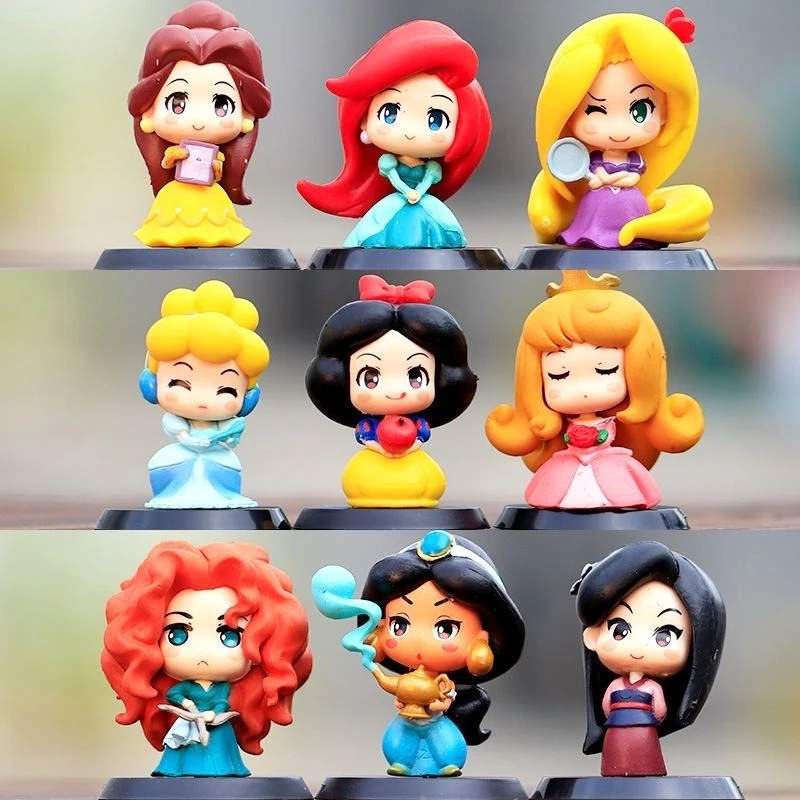 9pcs Disney Princess Q Version Figure Toys Anime Character Belle Rapunzel Snow White Mulan Model Dolls Ornament Children's Gifts
9pcs Disney Princess Q Version Figure Toys Anime Character Belle Rapunzel Snow White Mulan Model Dolls Ornament Children's Gifts