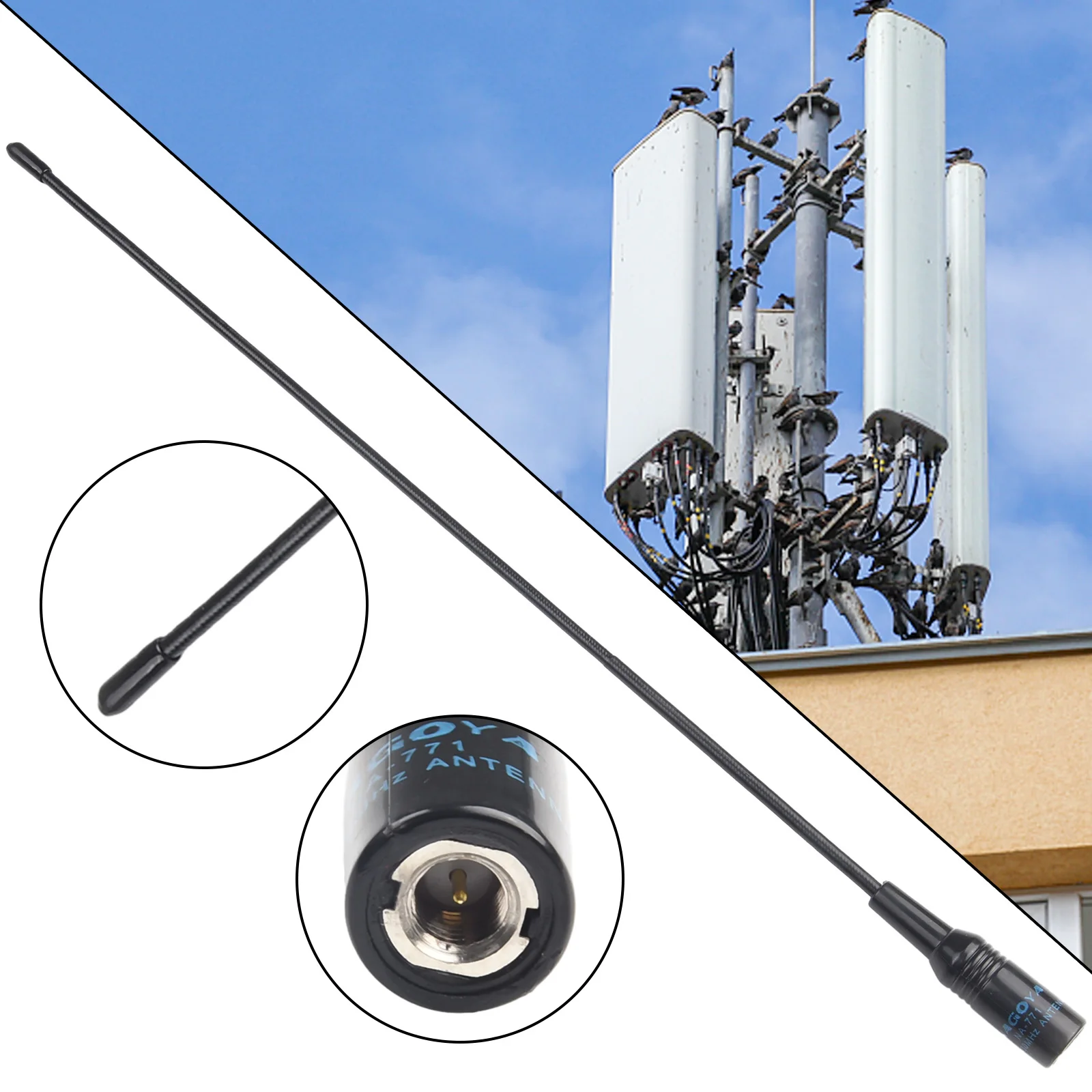 Hot Dual Band 144MHz 430MHz SMA-Male Radio Antenna For YAESU NAGOYA NA-771 For TK100 TK200 TK220 TK300
Hot Dual Band 144MHz 430MHz SMA-Male Radio Antenna For YAESU NAGOYA NA-771 For TK100 TK200 TK220 TK300