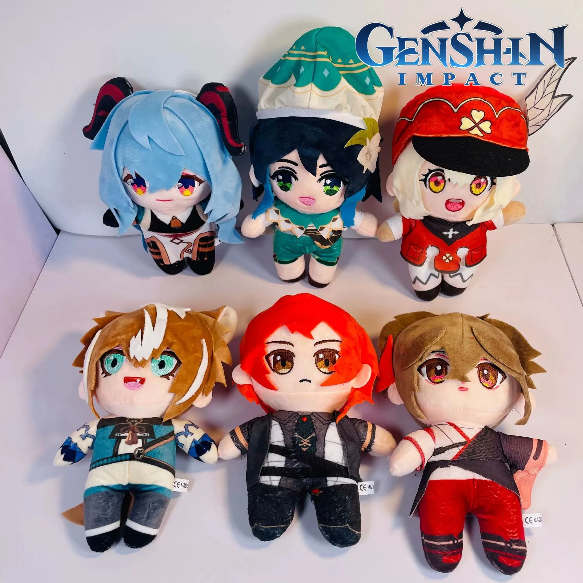 

20CM Genshin Impact Game Characters Plush Doll Xiao Zhongli Klee Venti Ganyu Diluc HuTao Tartaglia Children's Toys Birthday Gift