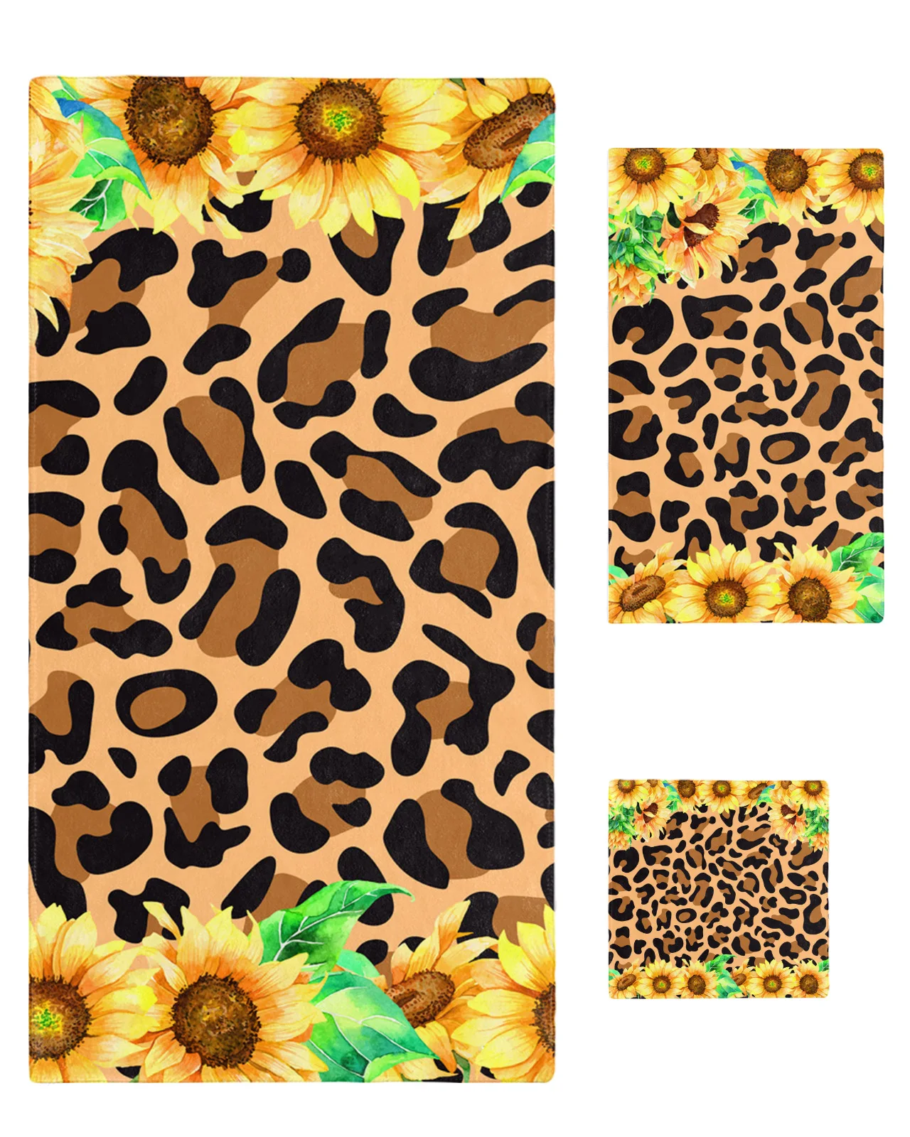 3 шт., банное полотенце с леопардовой текстурой
3 шт., банное полотенце с леопардовой текстурой