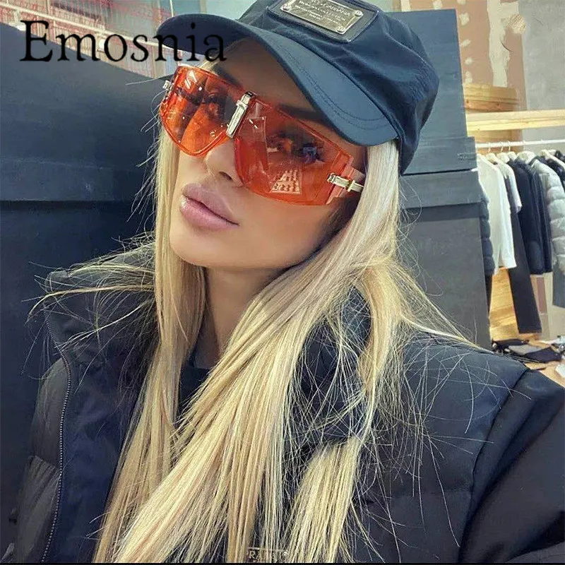 

Emosnia Oversized Y2K Goggle Sunglasses Women Luxury Vintage Steampunk Sun Glasses For Men 2022 New Eyewear Fashion Shades UV400