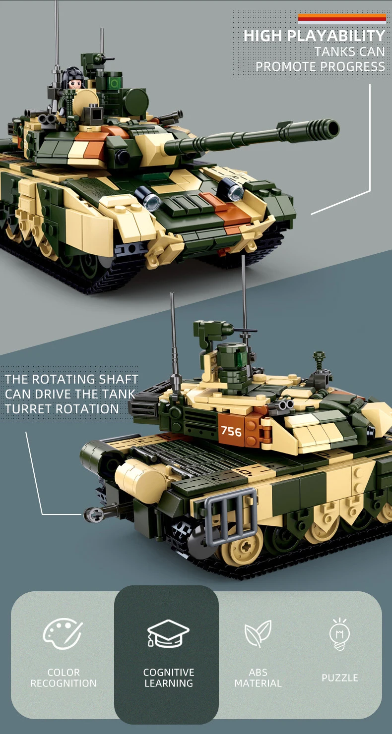 M38-B0756 Sluban T90MS Main Battle Tank Military Aircraft Battlefield Building Blocks Toy Children Boys Adult Assembly Toy Gifts M38-B0756 Sluban T90MS Main Battle Tank Military Aircraft Battlefield Building Blocks Toy Children Boys Adult Assembly Toy Gifts