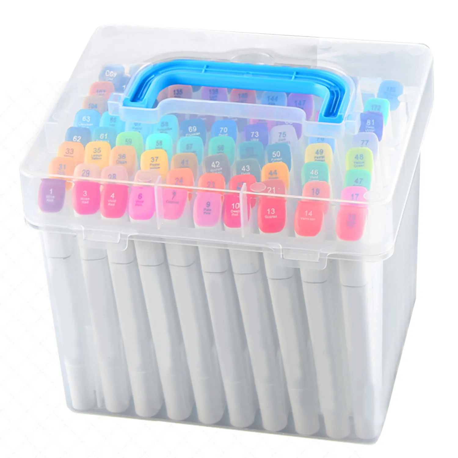 Transparent 60/80-Slots Portable Waterproof Moistureproof Markers Pens Storage Box Case for Mark Pens Home office Desk Organizer
Transparent 60/80-Slots Portable Waterproof Moistureproof Markers Pens Storage Box Case for Mark Pens Home office Desk Organizer