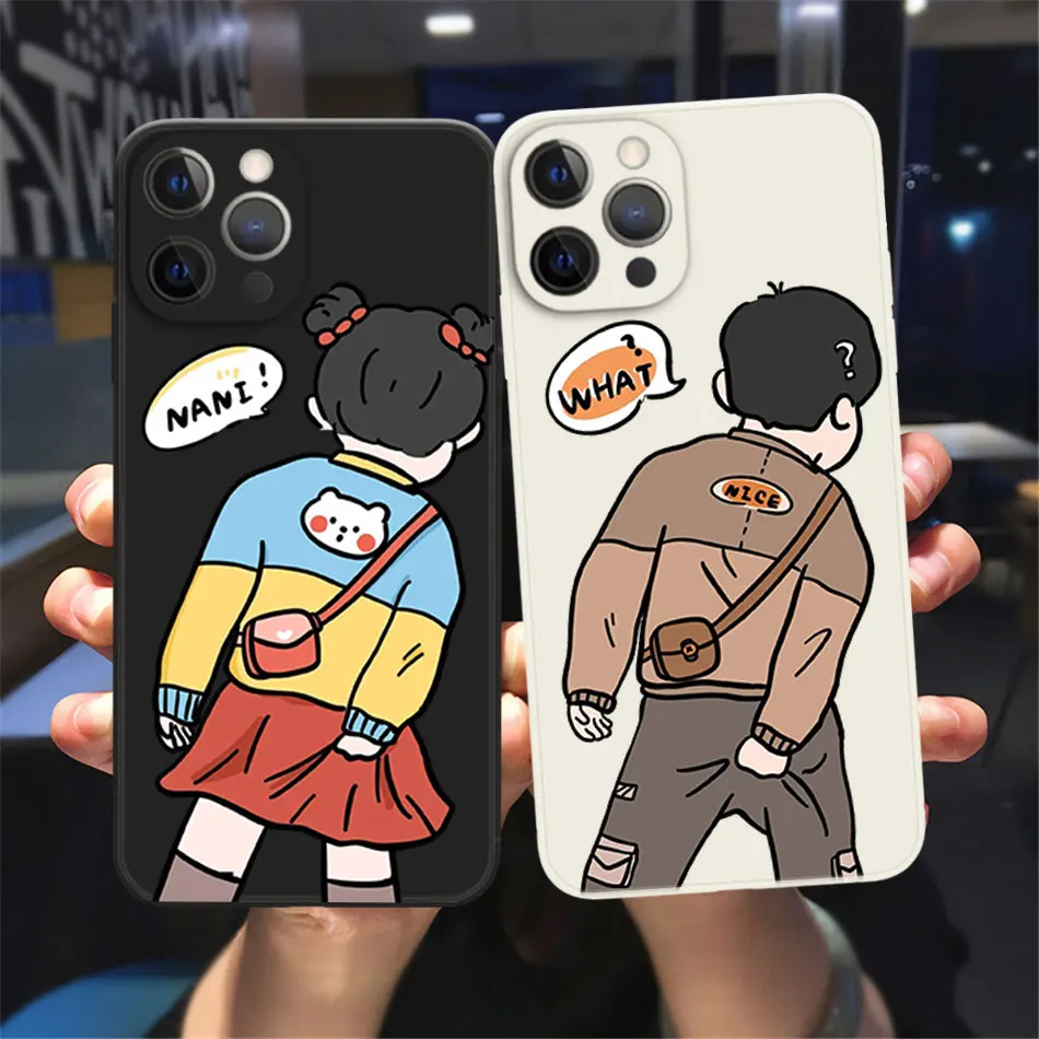 Cute cartoon couple Phone Case For iPhone15 11 12 13 Pro Max XR XS MAX X 8 7 Plus 12 13 Mini Candy color Soft Bumper Back Cover
Cute cartoon couple Phone Case For iPhone15 11 12 13 Pro Max XR XS MAX X 8 7 Plus 12 13 Mini Candy color Soft Bumper Back Cover