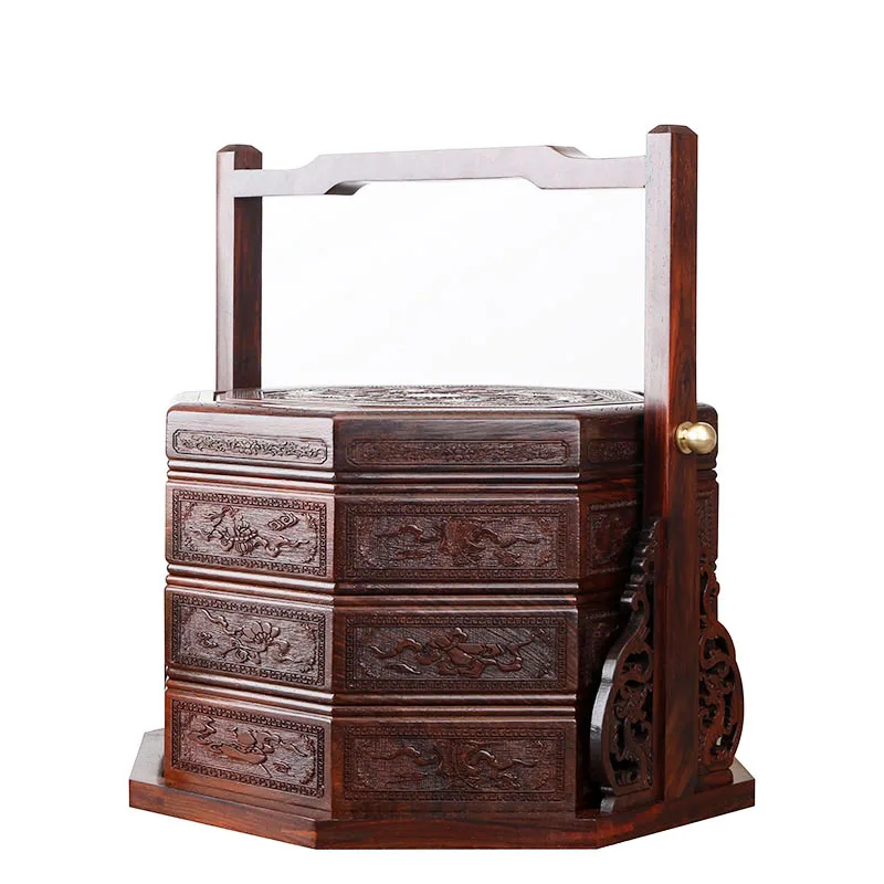 Red Santos Rose Wood Basket Chinese Retro Layered Food Container Rosewood Tuck Box Solid Wood Candy Box Dried Fruit Box with Lid
Red Santos Rose Wood Basket Chinese Retro Layered Food Container Rosewood Tuck Box Solid Wood Candy Box Dried Fruit Box with Lid