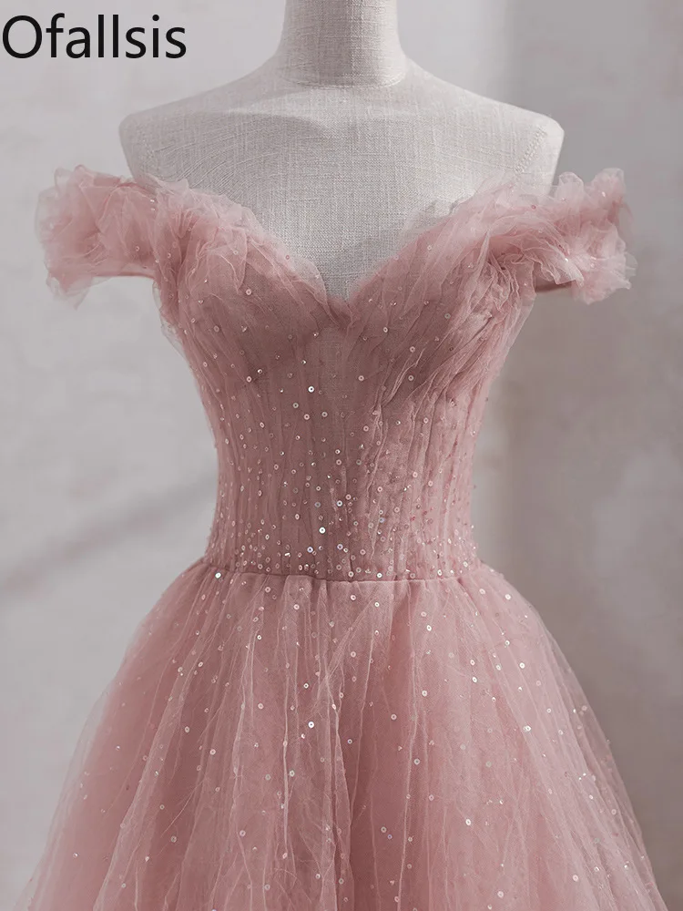 Ofallsis Pink Temperament Off Shoulder Evening Dress 2024 Spring New One Shoulder Bra Celebrity Annual Meeting Host Dresses
Ofallsis Pink Temperament Off Shoulder Evening Dress 2024 Spring New One Shoulder Bra Celebrity Annual Meeting Host Dresses