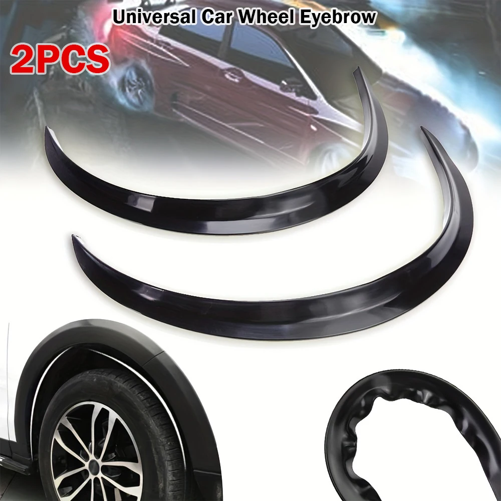 

2pcs Universal Black Car Wheel Eyebrow Arches Lips 73cm Auto Side Fender Flares Extension Protection Car Decoration Accessories