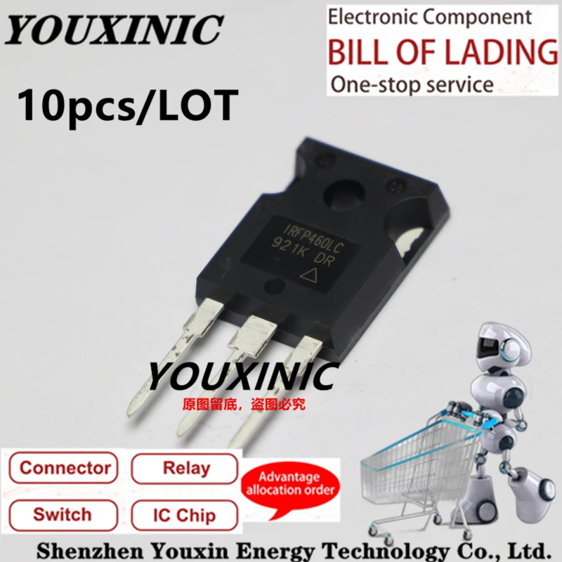 YOUXINIC 100% новый импортный оригинальный IRFP460LCPBF IRFP460LC FP460LC TO-247 N канал 500 В 20A
YOUXINIC 100% новый импортный оригинальный IRFP460LCPBF IRFP460LC FP460LC TO-247 N канал 500 В 20A