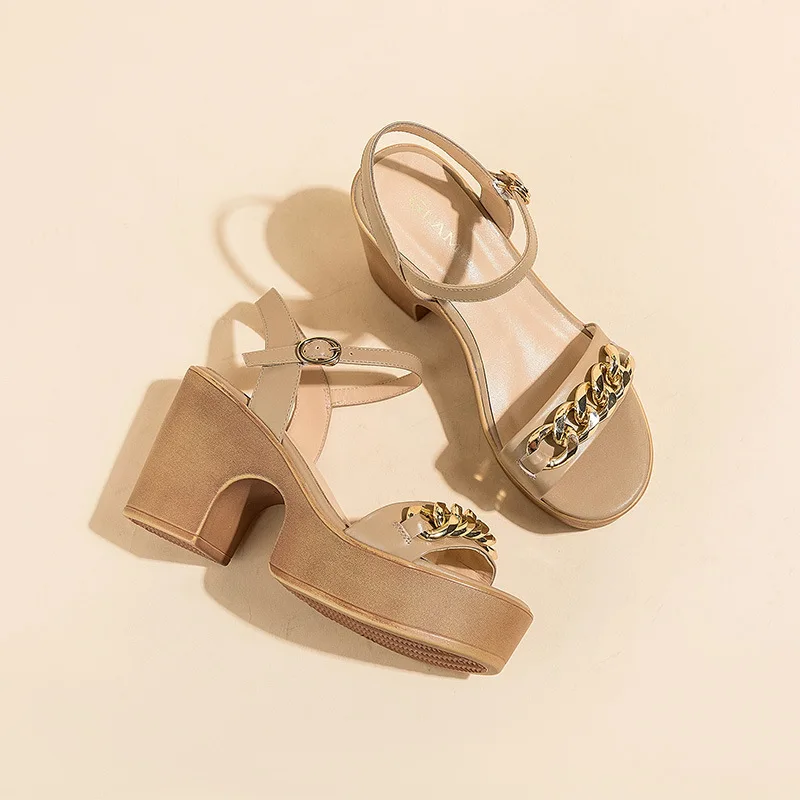 Open Toe Metal Chain Women Sandals Buckle Strap Square Heel Shoes Casual Slingback Female Pumps Summer Outdoor Zapatillas Mujer
Open Toe Metal Chain Women Sandals Buckle Strap Square Heel Shoes Casual Slingback Female Pumps Summer Outdoor Zapatillas Mujer