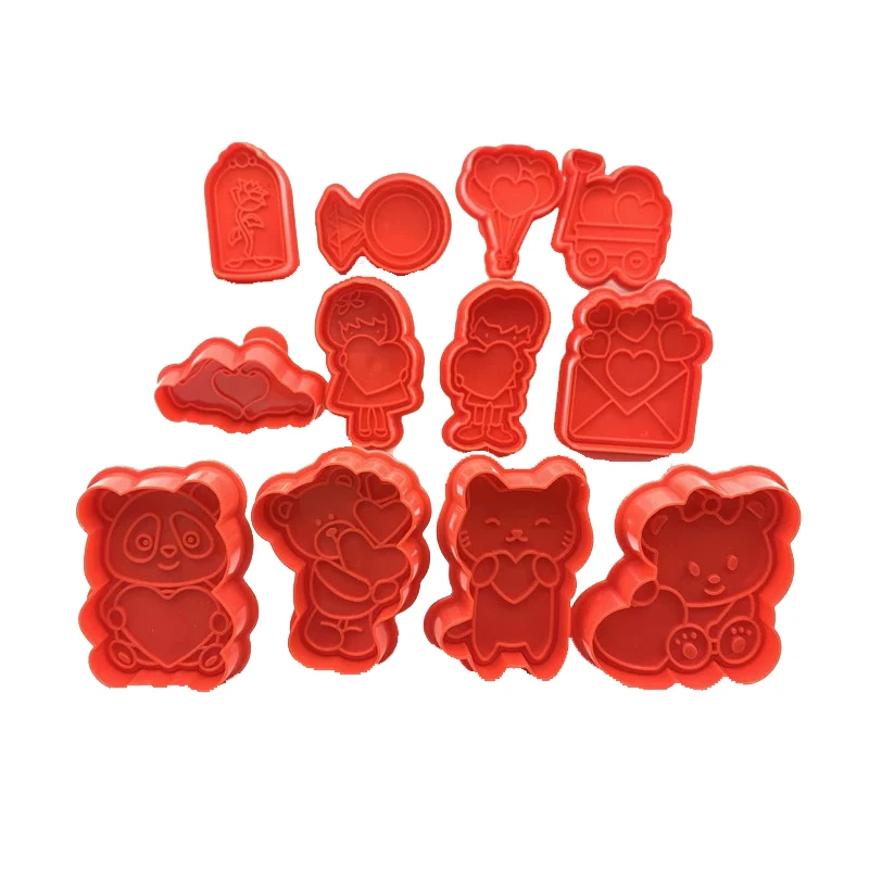 4Pcs Valentine's Day Baking Tools Set Plastic Biscuit Spring Mold DIY Baby Wedding Fondant Cake Decorating Cookie Cutter Stamp
4Pcs Valentine's Day Baking Tools Set Plastic Biscuit Spring Mold DIY Baby Wedding Fondant Cake Decorating Cookie Cutter Stamp