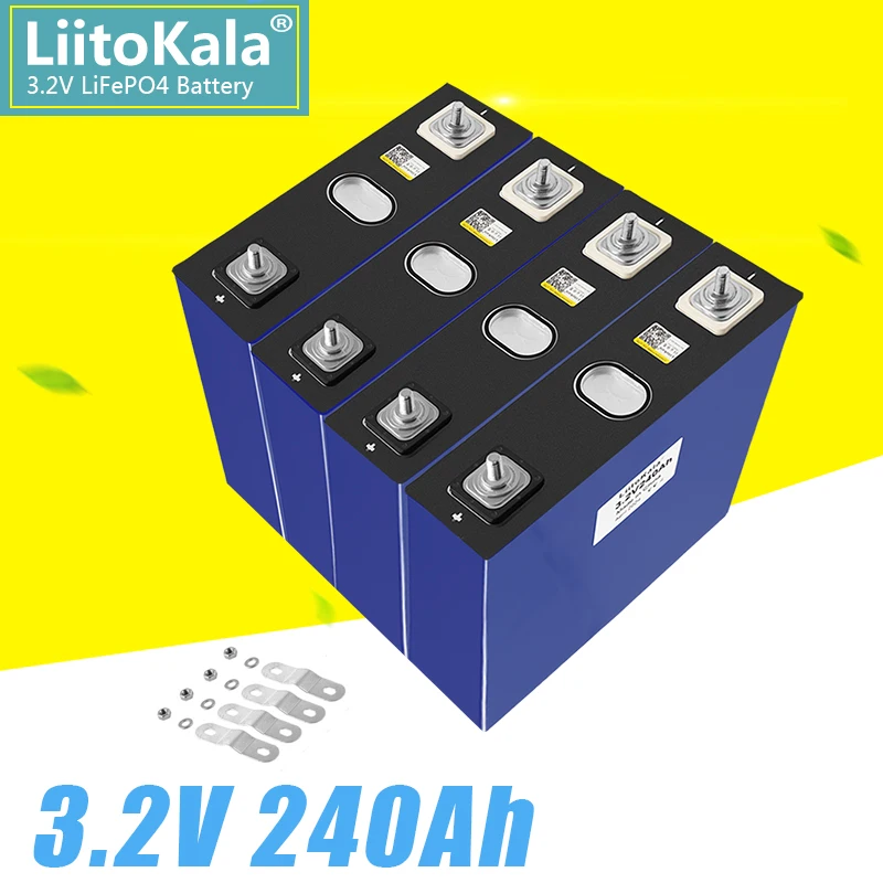 

1-32pcs LiitoKala 3.2V240Ah Lifepo4 battery High power diy 12V 24V 240Ah Electric car RV golf cart Solar Yacht LiFePO4 battery