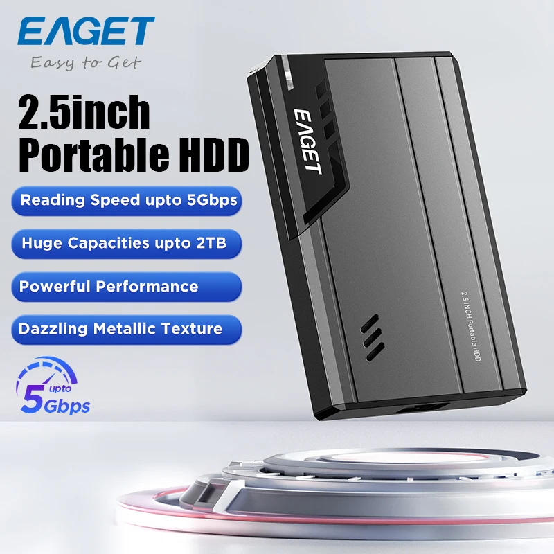 

EAGET G68 портативный жесткий диск 5400 об/мин USB 3,0 жесткий диск 250 ГБ 500 ГБ 1T 2T внешний механический жесткий диск для ноутбука и настольного компьютера