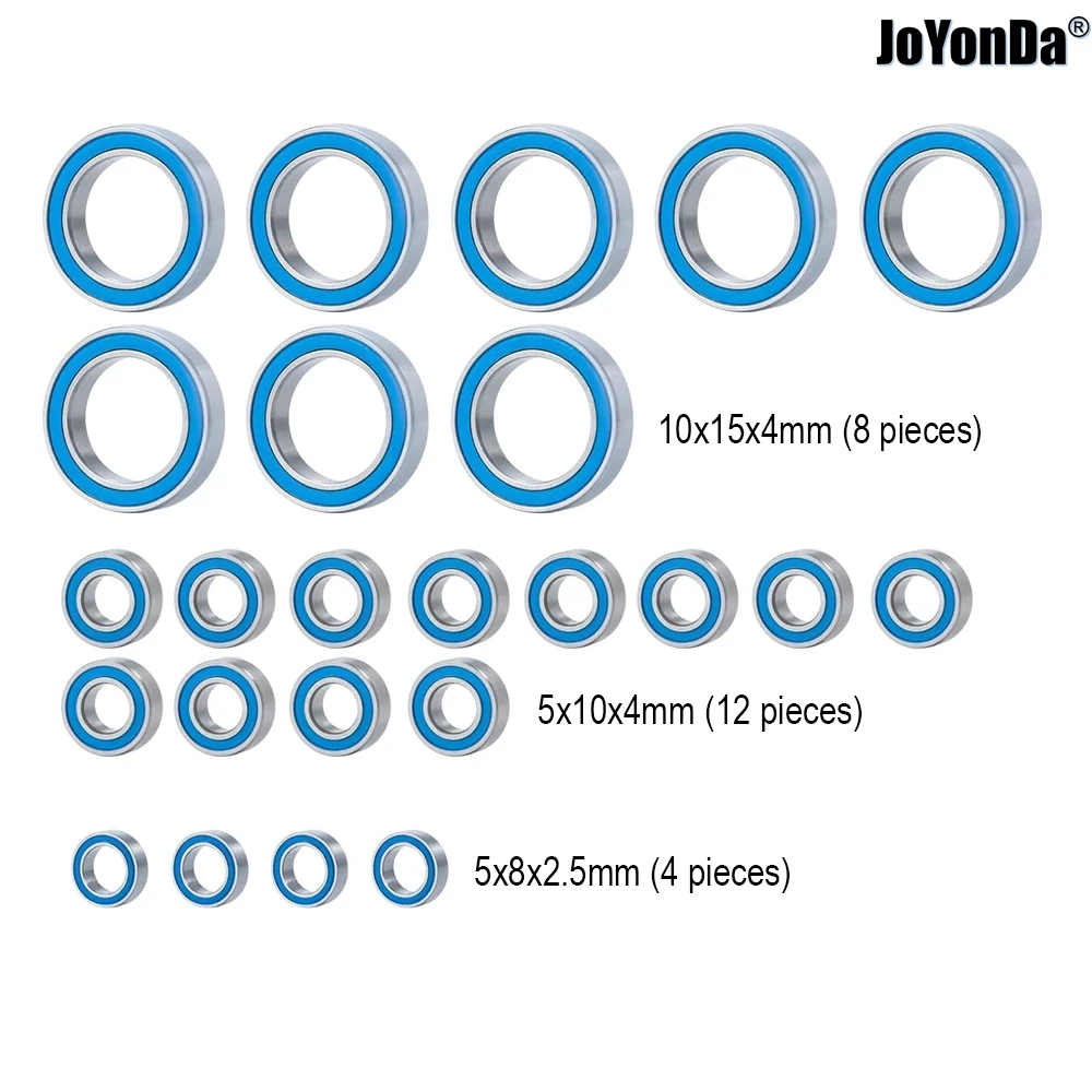 24pcs Blue Rubber Sealed Bearing Kit - Precision High Speed Deep Groove Bearing for RC 1/10 HSP Nitro Atomic Warhead 94106
24pcs Blue Rubber Sealed Bearing Kit - Precision High Speed Deep Groove Bearing for RC 1/10 HSP Nitro Atomic Warhead 94106