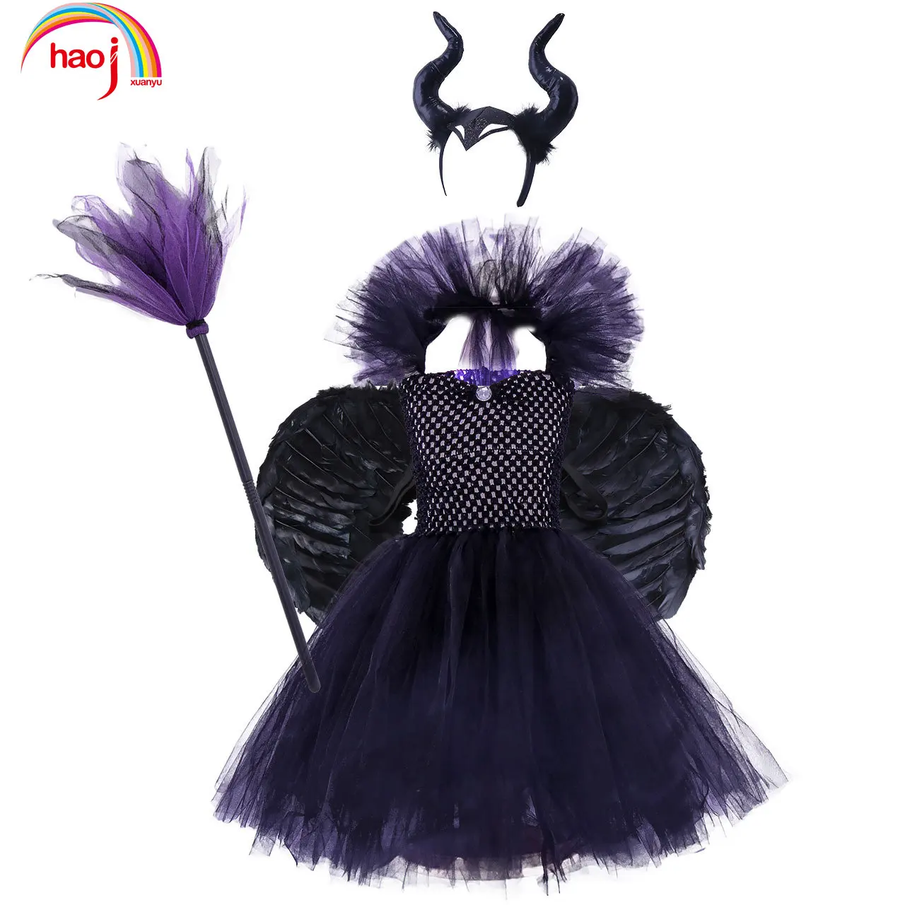Girls Evil Witch Cosplay Fancy Costume Black Purple Gown Dress Kids Dark Queen Villain for Halloween
Girls Evil Witch Cosplay Fancy Costume Black Purple Gown Dress Kids Dark Queen Villain for Halloween