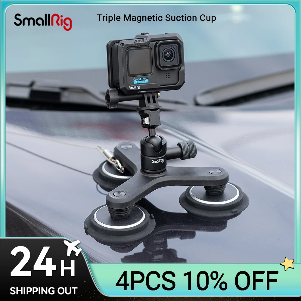 

SmallRig Triple/Dual/Single Magnetic Suction Cup Mounting Support Kit for Action Camera Magic Arm Suction Cup for iPhone/ GoPro