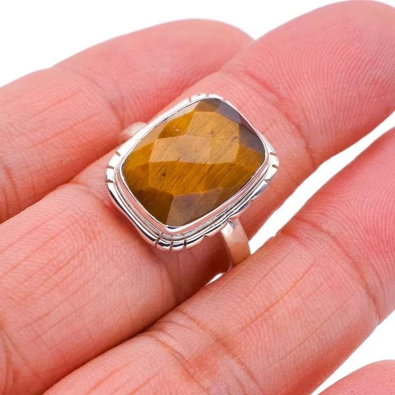 StarGems®Кольцо из натурального тигрового глаза ручной работы, искусственное серебряное кольцо 8,75 F1114
StarGems®Кольцо из натурального тигрового глаза ручной работы, искусственное серебряное кольцо 8,75 F1114