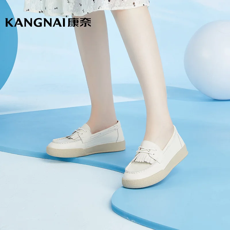 Kangnai Women Casual Shoes Cow Leather Tassel Decoration Slip-On Platform Tennis Flats Comfortable Female Shoes
Kangnai Women Casual Shoes Cow Leather Tassel Decoration Slip-On Platform Tennis Flats Comfortable Female Shoes