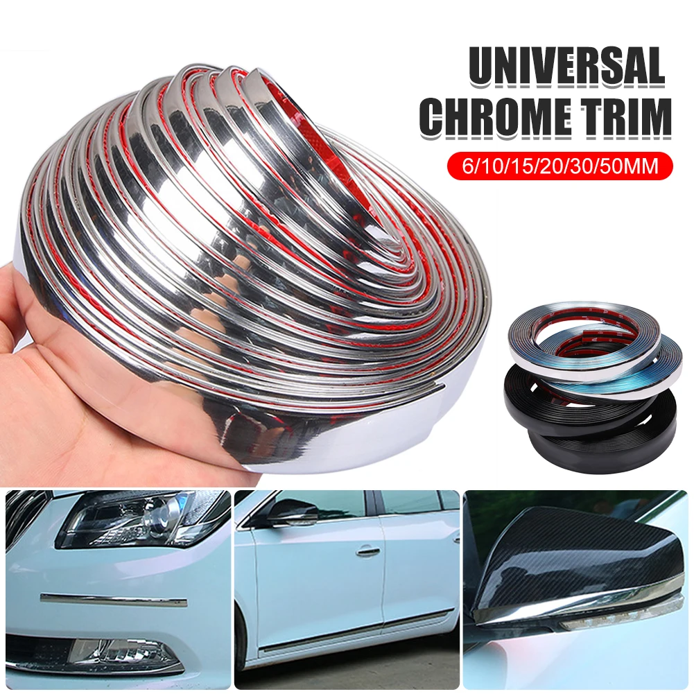 3/5M Universal Car Chrome Body Strip Bumper Auto Door Protective Moulding Styling Trim Sticker Auto Exterior Accessories
3/5M Universal Car Chrome Body Strip Bumper Auto Door Protective Moulding Styling Trim Sticker Auto Exterior Accessories