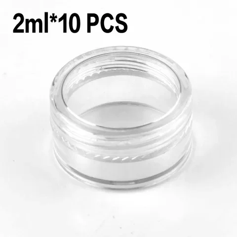 

WITUSE 10x Sample Clear Cream Jar Mini Cosmetic Bottles Containers Pot For Nail Arts Small Clear Can Tin For Balm 2ml 3ml 5ml