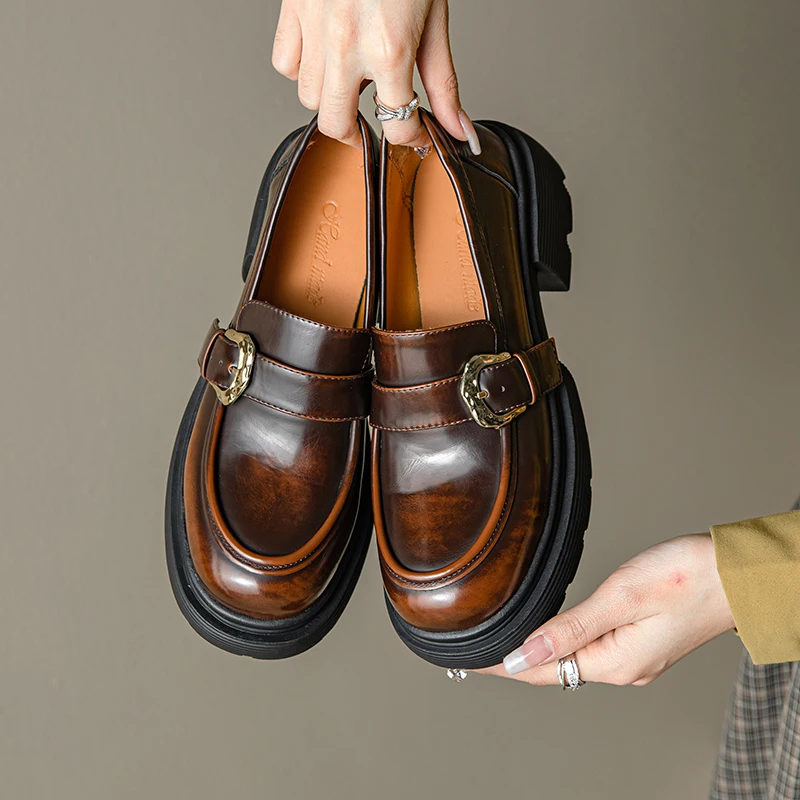 2023 Spring women pumps natural leather 22-24.5cm Vintage waxed cowhide + pigskin full leather loafers women shoes thick heels
2023 Spring women pumps natural leather 22-24.5cm Vintage waxed cowhide + pigskin full leather loafers women shoes thick heels