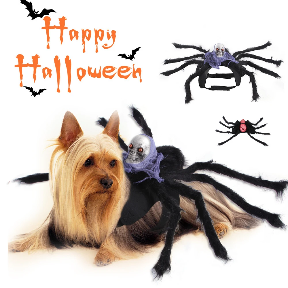 

Костюм-трансформер для домашних животных на Хэллоуин, Рождество, грудь и спина, креативный костюм для кошек, собак, маленьких собак, пауков, костюм для Хэллоуина