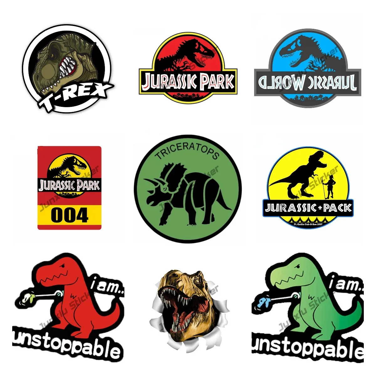 Стильные Виниловые стикеры T-Rex для парка Юрского периода, высококачественные черные виниловые наклейки, Стикеры для мотоциклетного шлема, автомобильные аксессуары
Стильные Виниловые стикеры T-Rex для парка Юрского периода, высококачественные черные виниловые наклейки, Стикеры для мотоциклетного шлема, автомобильные аксессуары