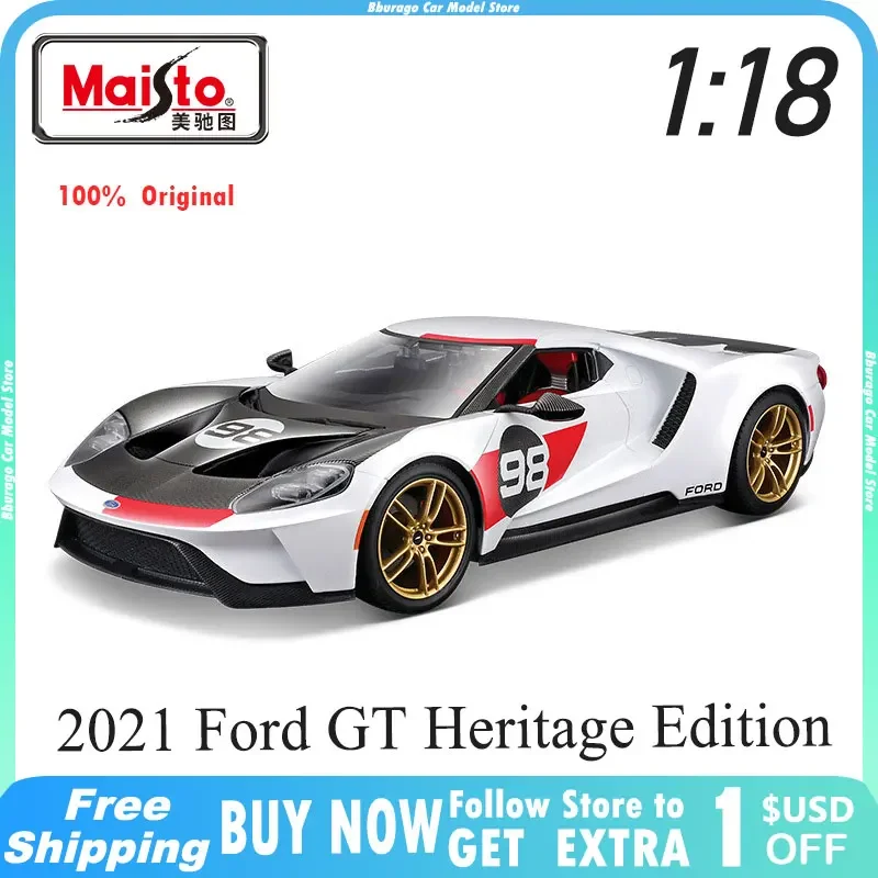 IN STOCK Maisto 1:18 2021 Ford Gt Heritage Edition Model Sports Car Diecast Edition Alloy Luxury Vehicle Collection Ornaments
IN STOCK Maisto 1:18 2021 Ford Gt Heritage Edition Model Sports Car Diecast Edition Alloy Luxury Vehicle Collection Ornaments