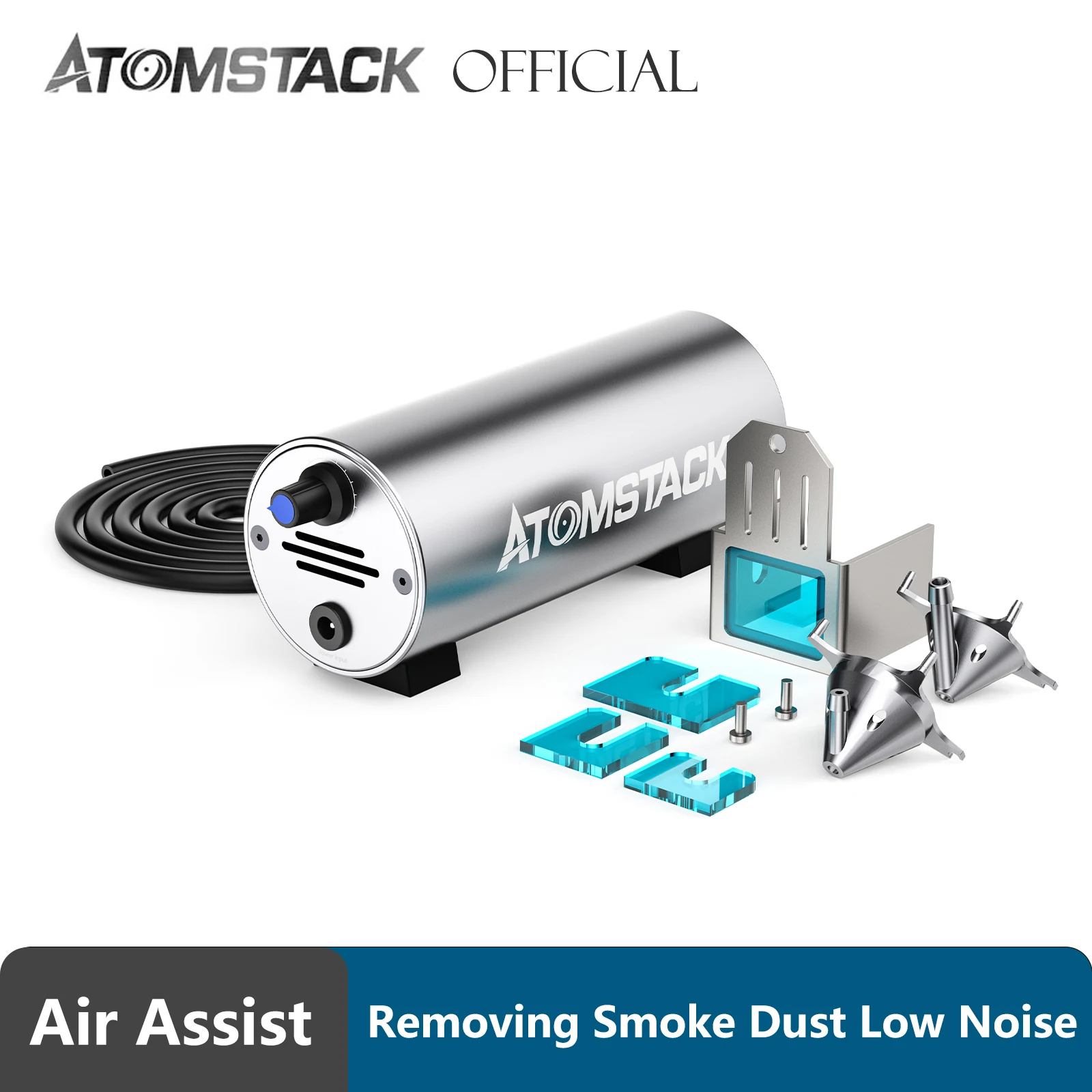 ATOMSTACK Laser Engraver Air Assist Pump Air Pump Kit with 10-30L/Min Airflow Removing Smoke Dust Low Noise and Easily Assemby
ATOMSTACK Laser Engraver Air Assist Pump Air Pump Kit with 10-30L/Min Airflow Removing Smoke Dust Low Noise and Easily Assemby