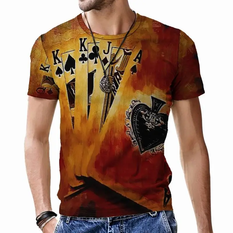 Футболка мужская оверсайз с коротким рукавом, дышащая забавная стильная повседневная одежда в стиле Харадзюку, с 3D-принтом покера
Футболка мужская оверсайз с коротким рукавом, дышащая забавная стильная повседневная одежда в стиле Харадзюку, с 3D-принтом покера