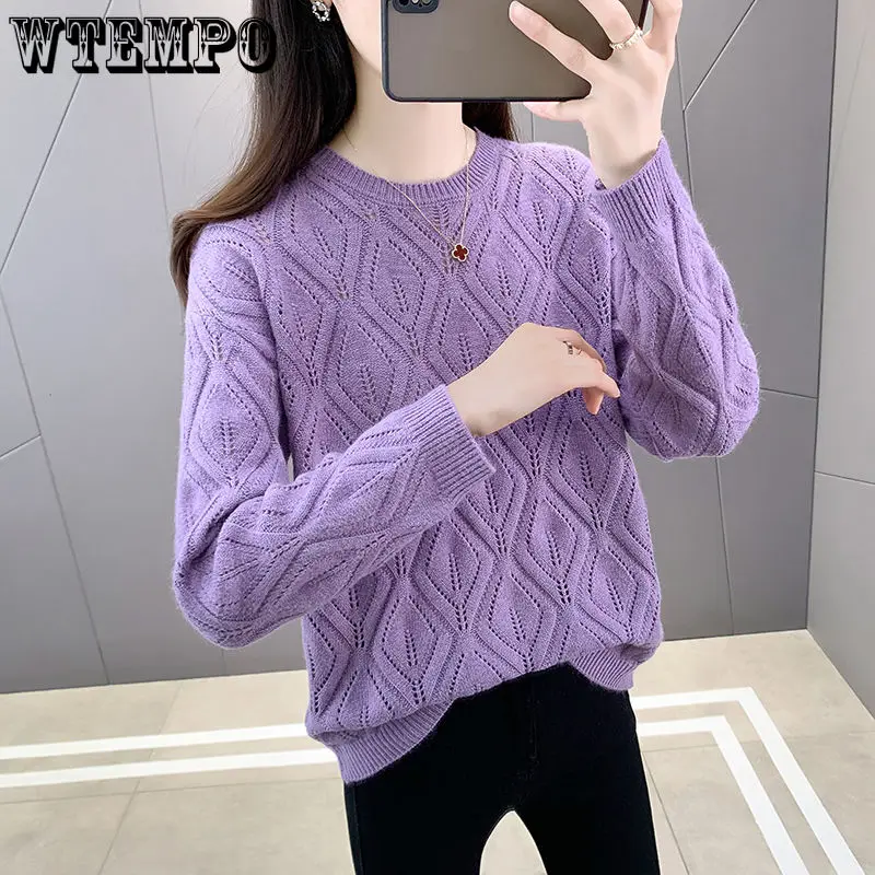 WTEMPO Women's O Neck Sweater Autumn Winter Breathable Comfortable Pullover Knitwear Loose Long Sleeve Ladies Knitted Jumper
WTEMPO Women's O Neck Sweater Autumn Winter Breathable Comfortable Pullover Knitwear Loose Long Sleeve Ladies Knitted Jumper