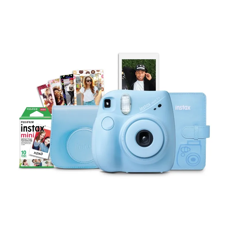 Fujifilm INSTAX Mini 7+ Bundle (10-Pack Film, Album, Camera Case, Stickers), Light Blue, Brand New Condition Furniture
Fujifilm INSTAX Mini 7+ Bundle (10-Pack Film, Album, Camera Case, Stickers), Light Blue, Brand New Condition Furniture