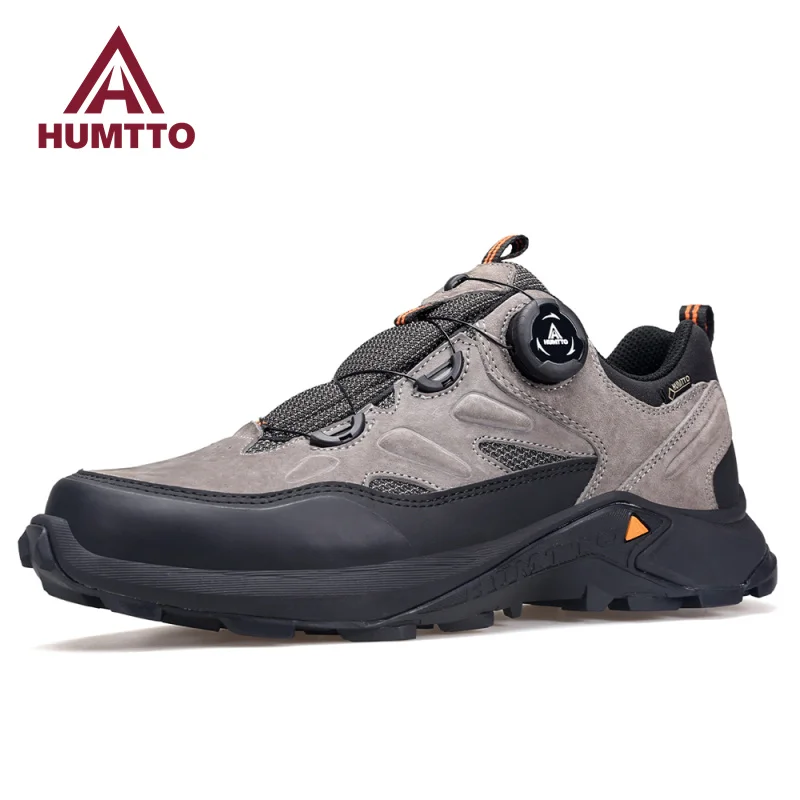 

HUMTTO Leather Hiking Shoes Luxury Designer Trekking Boots for Men Outdoor Climbing Sneakers Mens Sports Safety Work Man Sneaker