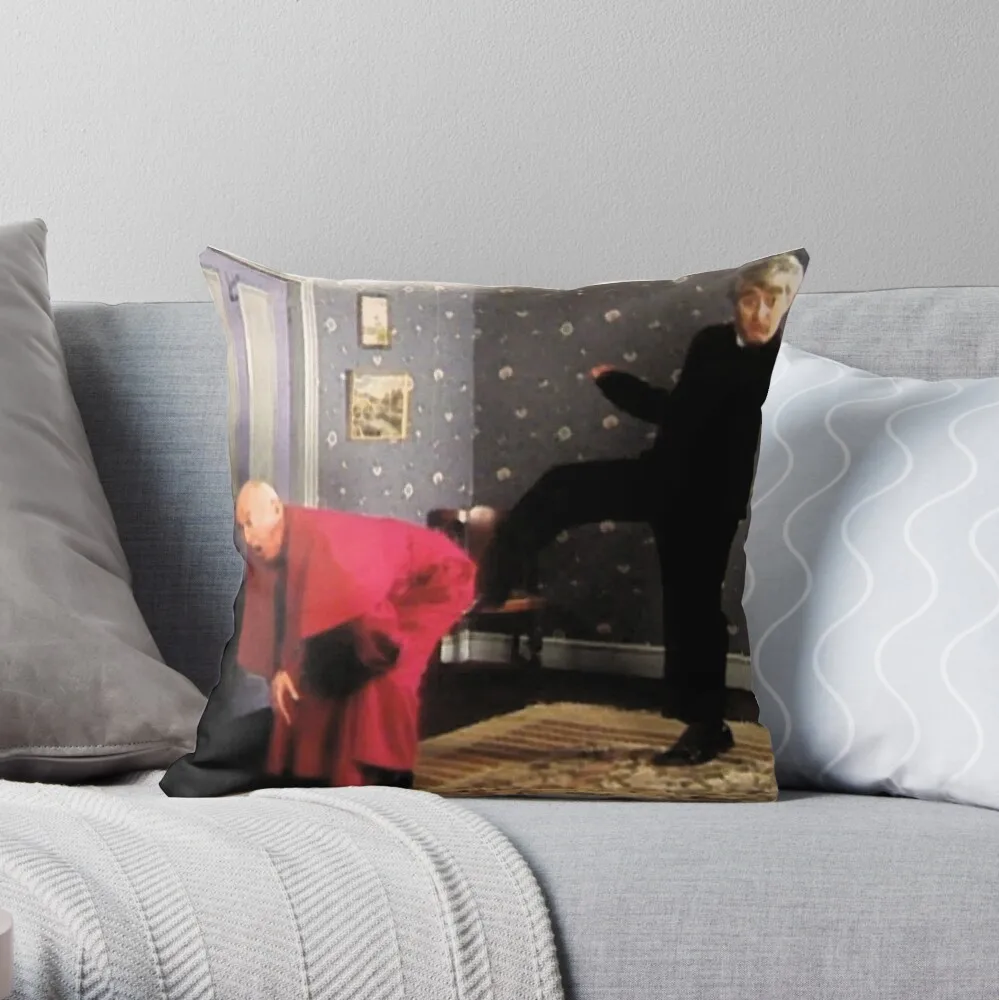 

Father Ted - Framed Picture of Bishop Brennan Being Kicked up the Arse Throw Pillow Decorative Pillow Covers For Sofa