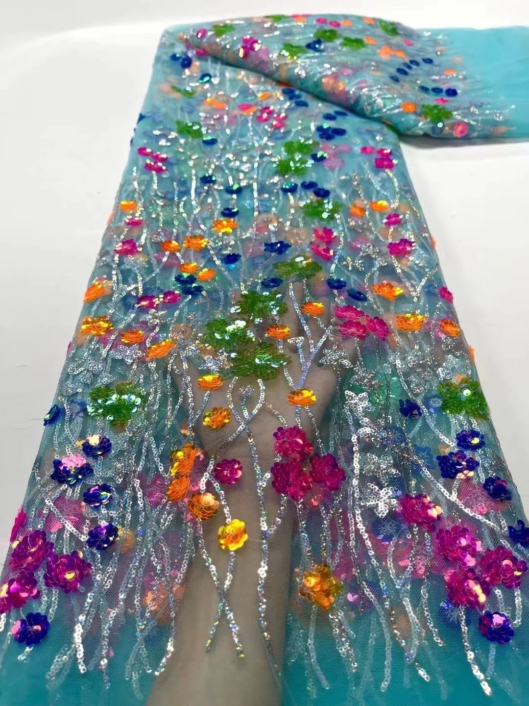 Blue High Quality Nigerian African Sequins Lace Fabric Embroidery French Lace For Nigerian Wedding Party Dress Sewing 5 Yards
Blue High Quality Nigerian African Sequins Lace Fabric Embroidery French Lace For Nigerian Wedding Party Dress Sewing 5 Yards