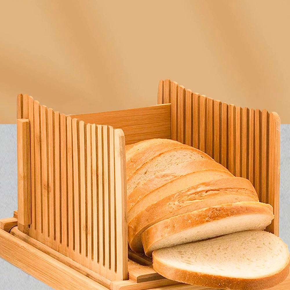 

Portable Wooden Homemade Bread Slicer Adjustable Foldable Slicing Cutting Board Kitchen Manual Slicer Cutter Kitchen Gadgets